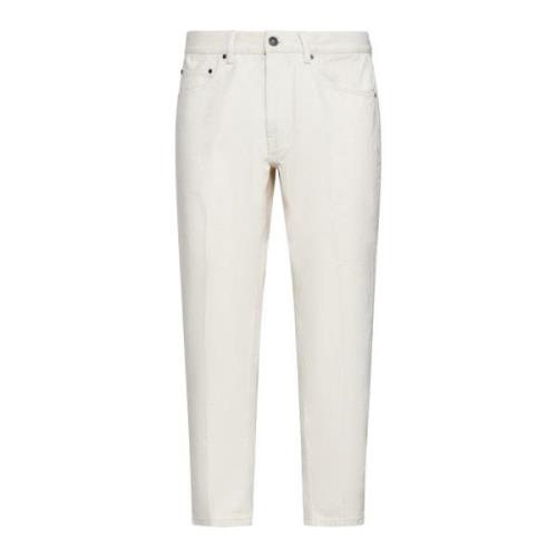 Witte Denim Jeans Lardini , White , Heren