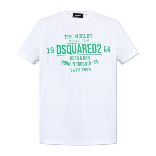 Bedrukt T-shirt Dsquared2 , White , Heren