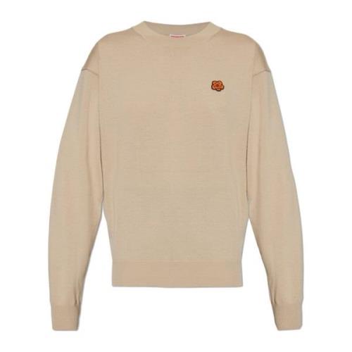 Wollen trui met patch Kenzo , Beige , Dames