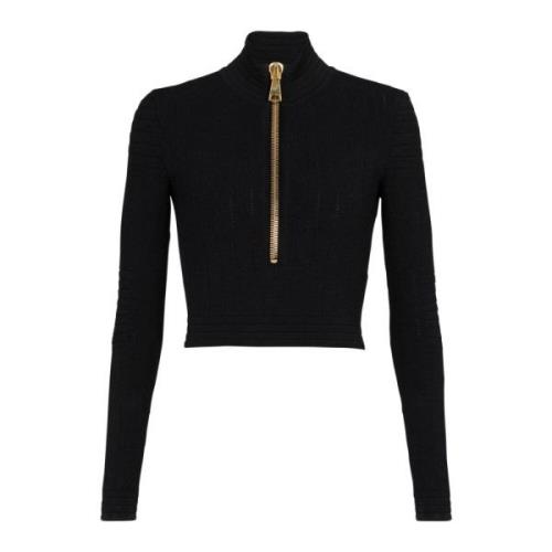 Top in mesh Balmain , Black , Dames