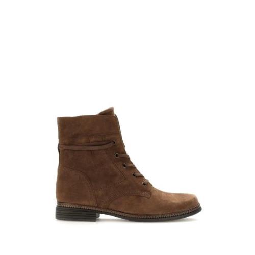 Velvet veterschoenen in cognac Gabor , Brown , Dames