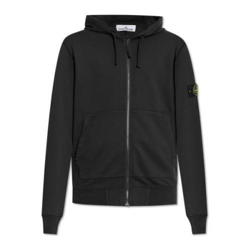 Sweatshirt met logo Stone Island , Black , Heren