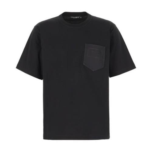 Casual Katoenen T-Shirt Dolce & Gabbana , Black , Heren