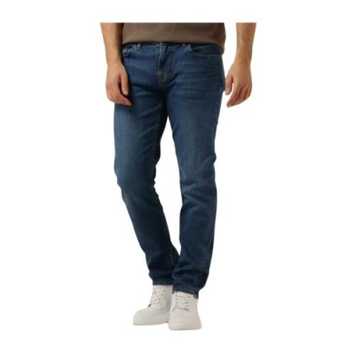 Slimmy Tapered Blauwe Jeans 7 For All Mankind , Blue , Heren