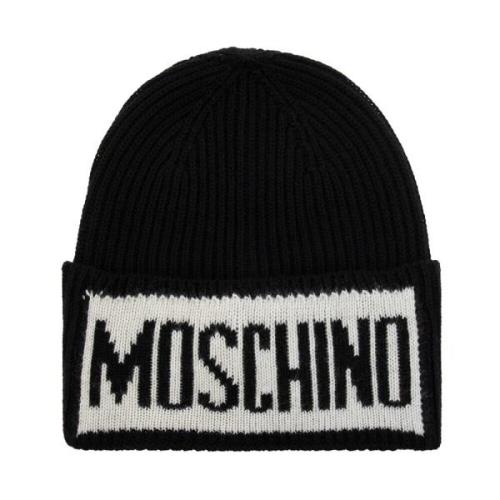 Hoed met logo Moschino , Black , Dames