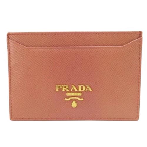 Pre-owned Leather wallets Prada Vintage , Pink , Dames