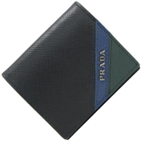 Pre-owned Leather wallets Prada Vintage , Black , Heren