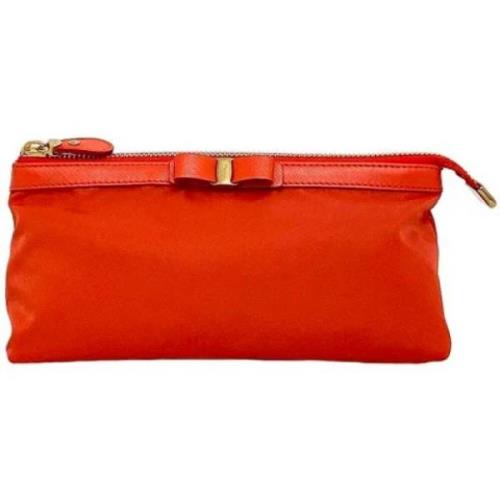 Pre-owned Fabric pouches Salvatore Ferragamo Pre-owned , Orange , Dame...