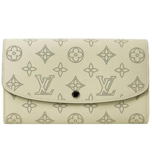 Pre-owned Leather wallets Louis Vuitton Vintage , Beige , Dames