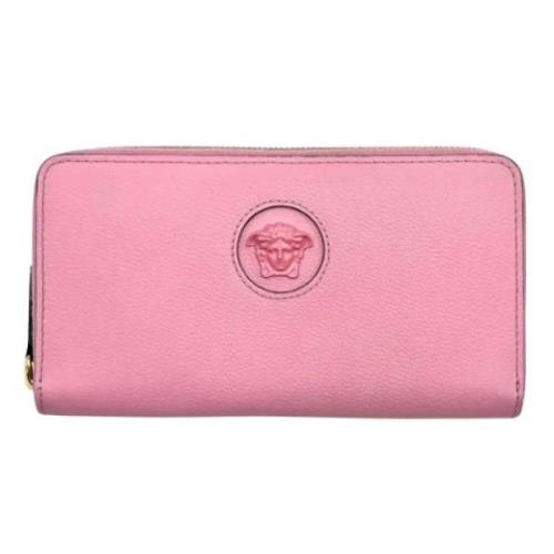 Pre-owned Leather wallets Versace Pre-owned , Pink , Dames