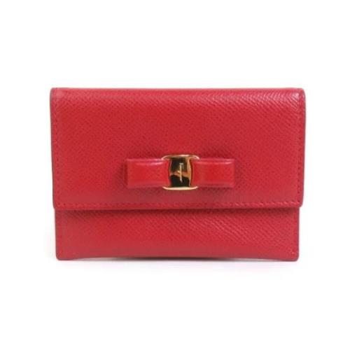 Pre-owned Leather wallets Salvatore Ferragamo Pre-owned , Red , Dames