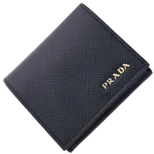 Pre-owned Leather wallets Prada Vintage , Blue , Dames