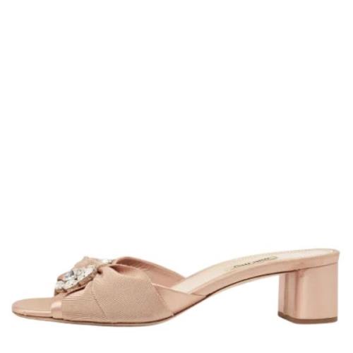 Pre-owned Canvas sandals Miu Miu Pre-owned , Beige , Dames