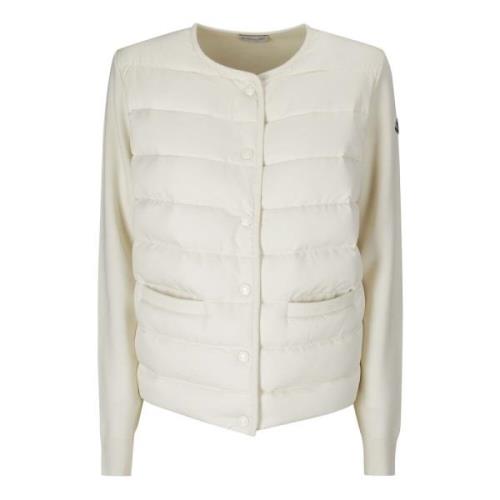 Stijlvolle Cardigan Jas voor Mannen Moncler , White , Dames