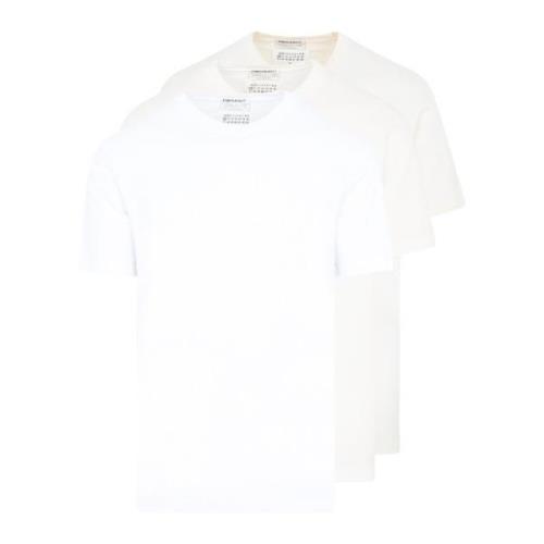 Wit Katoenen T-Shirt Set Maison Margiela , White , Heren