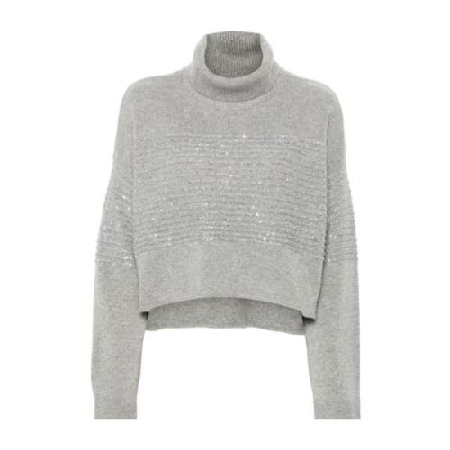 Stijlvolle Sweater Set Twinset , Gray , Dames