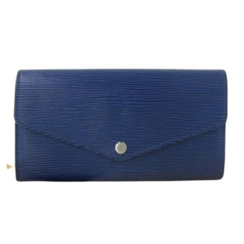 Pre-owned Leather wallets Louis Vuitton Vintage , Blue , Dames