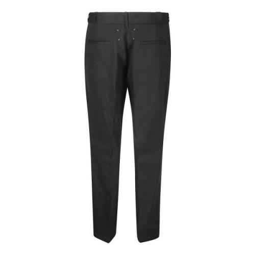 Geplooide broek met logodetail Maison Margiela , Black , Heren