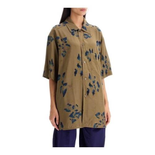 Oversized Bloemenshirt Lemaire , Green , Dames