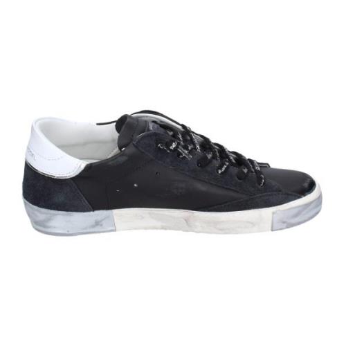 Vintage Leren Dames Sneakers Philippe Model , Black , Dames