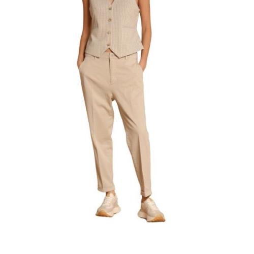 Gezellige Dames Chino Broek Winter 2024 Mason's , Beige , Dames