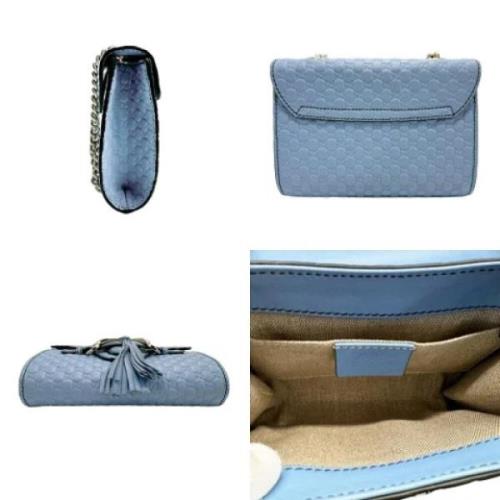 Pre-owned Leather gucci-bags Gucci Vintage , Blue , Dames