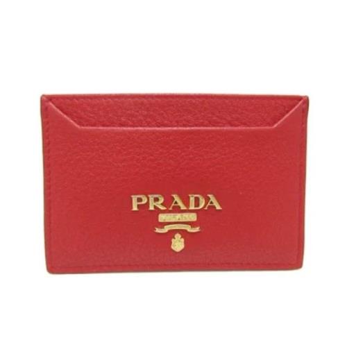 Pre-owned Leather wallets Prada Vintage , Red , Dames