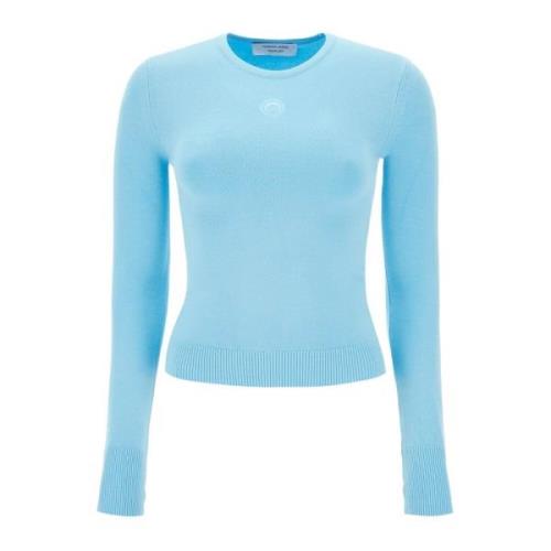 Maan Geborduurde Pullover Sweater Marine Serre , Blue , Dames