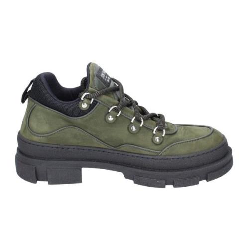 Nubuck Leren Enkellaarzen voor Mannen Stokton , Green , Heren