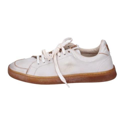 Vintage Leren Dames Sneakers Moma , White , Dames