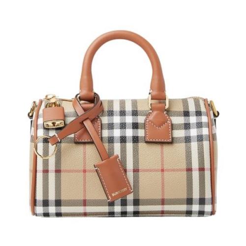 Mini Bowling Tas Burberry , Beige , Dames