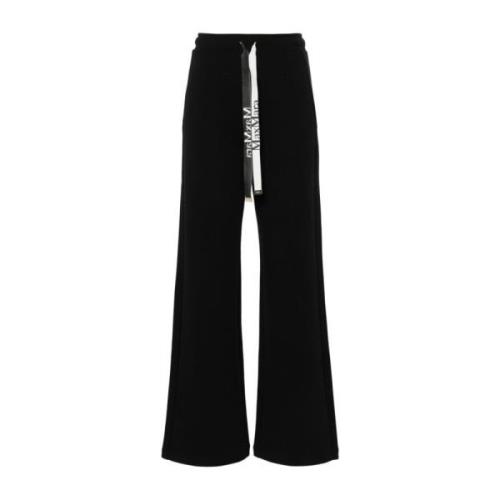 Katoenmix Rechte Pijp Broek Max Mara , Black , Dames