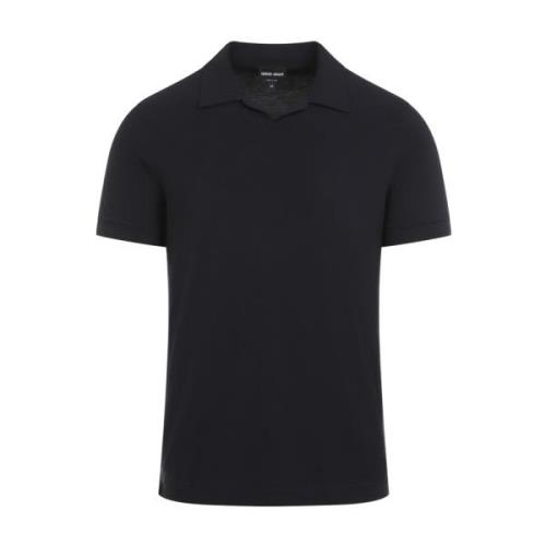 Blauwe Polo Shirt Giorgio Armani , Blue , Heren