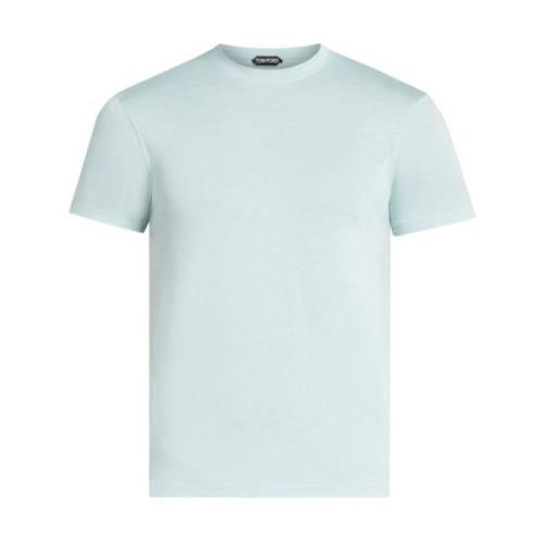 Heldere Blauwe T-shirts en Polos Tom Ford , Blue , Heren