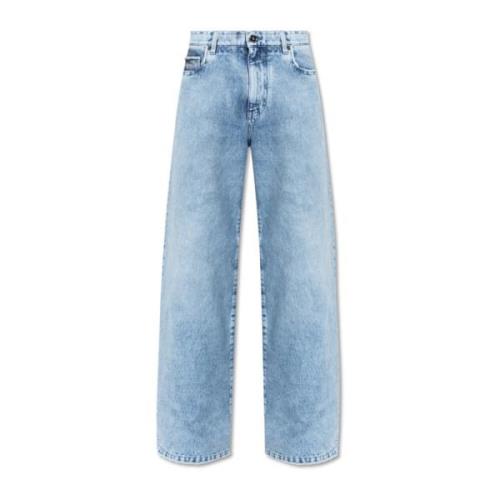 Jeans met logo Versace , Blue , Heren