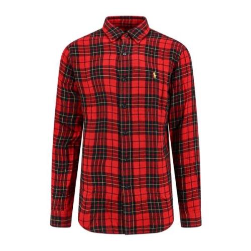 Madras Check Overhemd Polo Ralph Lauren , Red , Heren