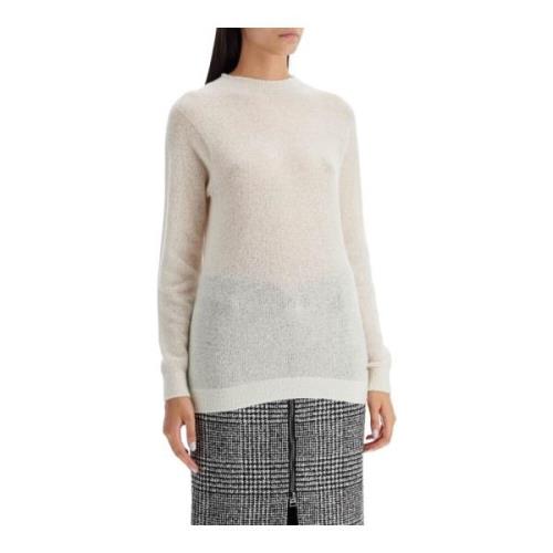 Kasjmier Zijde Crew Neck Sweater Set Tom Ford , White , Dames