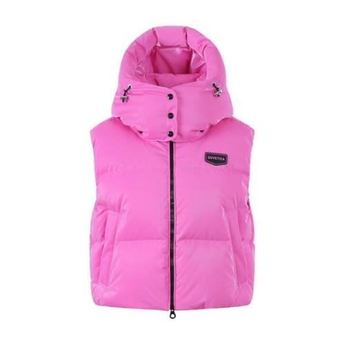 Magenta Donsvest met Afneembare Capuchon Duvetica , Pink , Dames