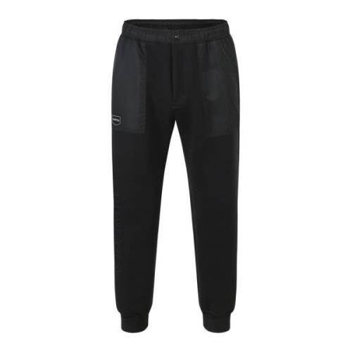 Zwarte Pintuck Jogger Sweatpants Aw23 Duvetica , Black , Heren