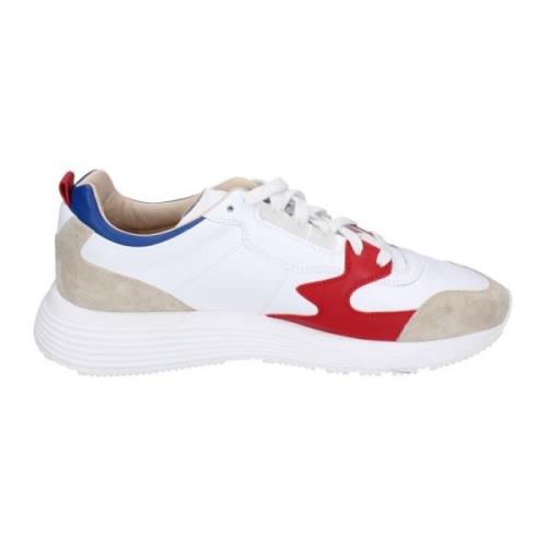 Leren Sneakers voor Mannen Moma , White , Heren