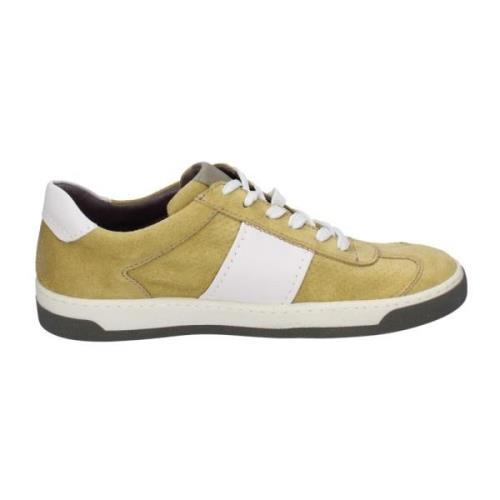 Suede Heren Sneakers Pollini , Yellow , Heren