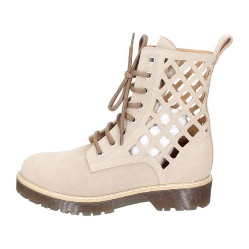 Suede Enkellaarzen voor vrouwen Stokton , Beige , Dames