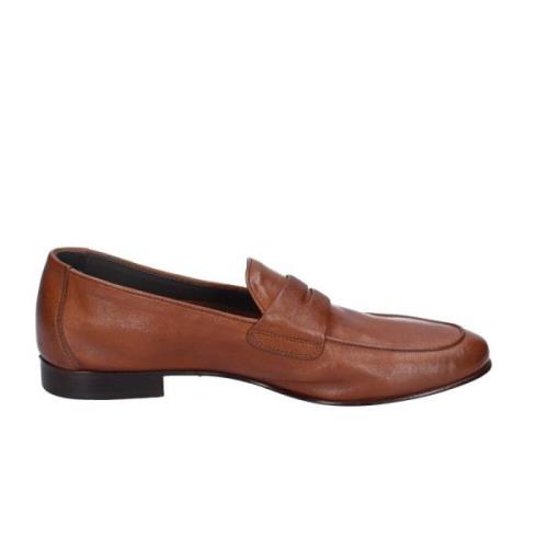 Leren Heren Loafers Schoenen Pollini , Brown , Heren