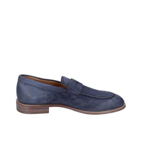 Suede Loafers voor Mannen Moma , Blue , Heren