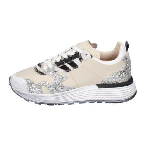 Leren Damessneakers Moma , Beige , Dames