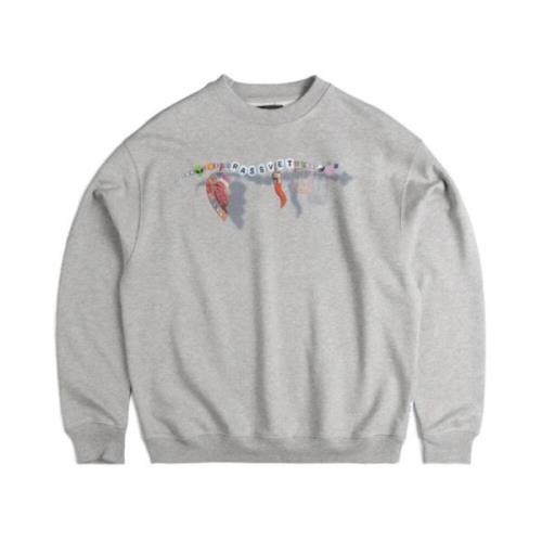 Crewneck Katoen Jersey Sweatshirt Rassvet , Gray , Heren