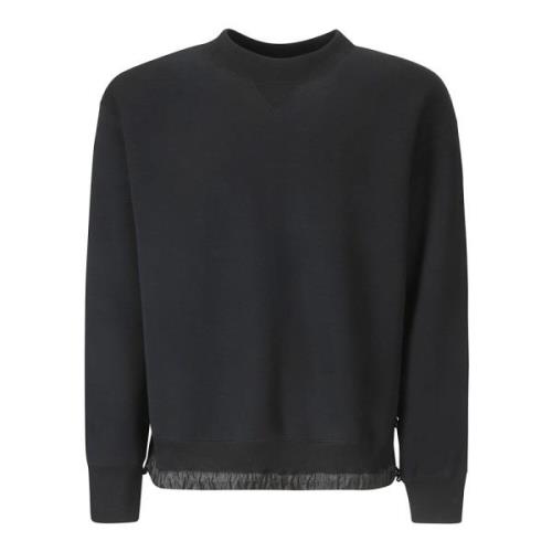 Oversized Crew-Neck Sweatshirt Sacai , Black , Heren