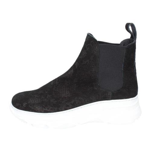 Suede Enkellaarzen voor vrouwen Stokton , Black , Dames