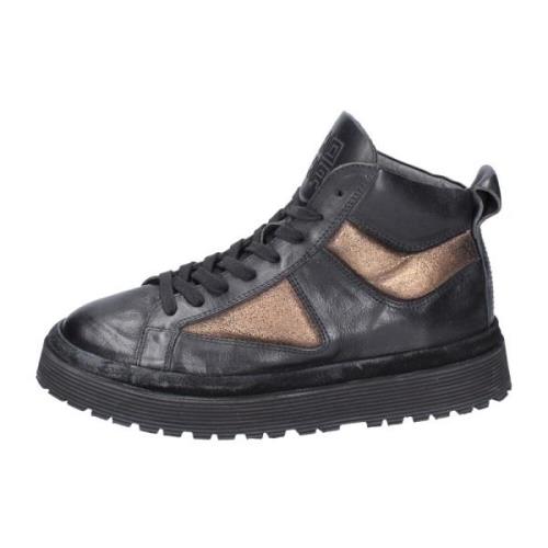 Leren Sneakers voor Vrouwen Moma , Black , Dames