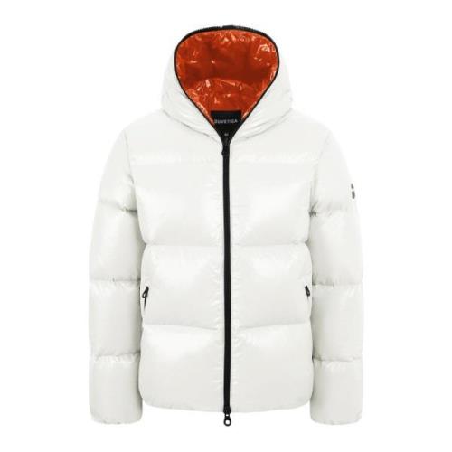 Witte Hooded Donsjas Aw23 Duvetica , White , Heren